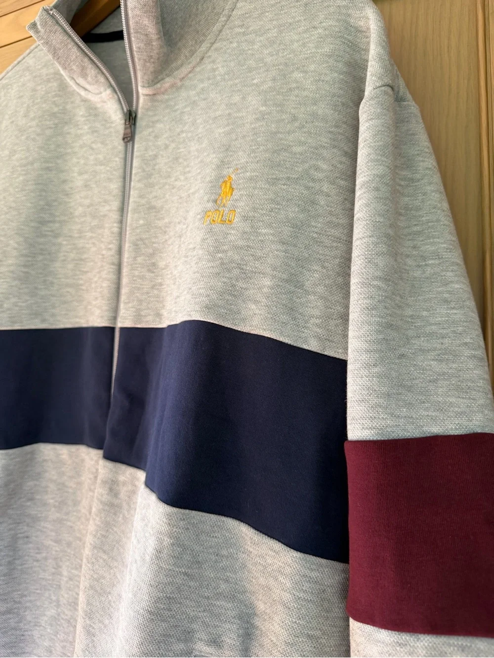 Polo  Ralph Lauren Men's Double Knit Mesh Track Jacket Zip Front Pockets XXL